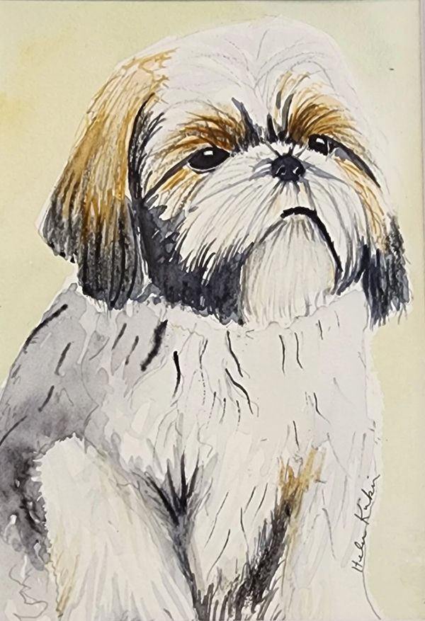 FMBAA Mini 25-09-18-E DOG, 2025 Watercolor [5x7 ]   # 25-337 SOLD 