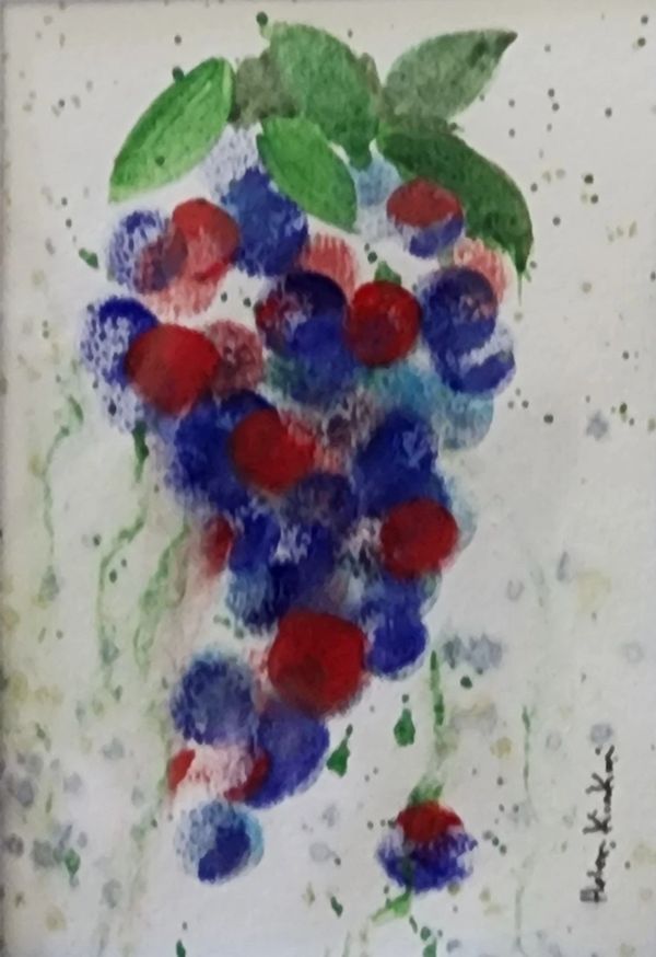Grapes, 2025 Watercolor [5x7 ]   # 25-340 SOLD 