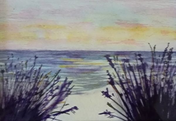 Purple Grass, 2025 Watercolor [7x5 ]   # 25-341 SOLD 