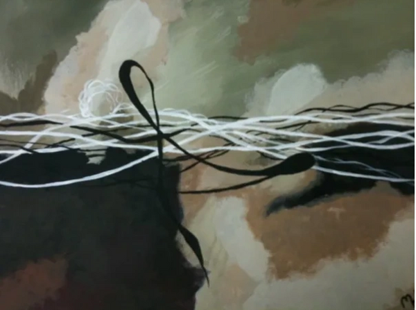 String Theory, 2009 [10x8 acrylic]  (Sold)