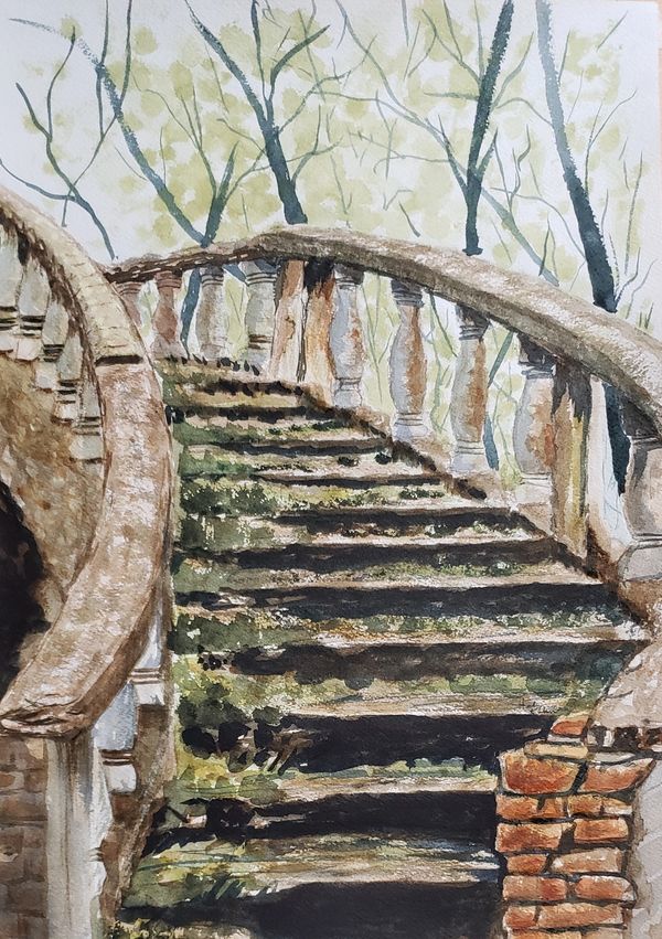 Forgotten Steps, 2022 [11x14 Watercolor]    # 22-209