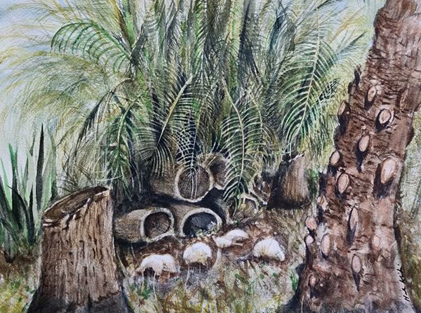 Tree Trimmings, 2023 [14x11 Watercolor]    # 23-227