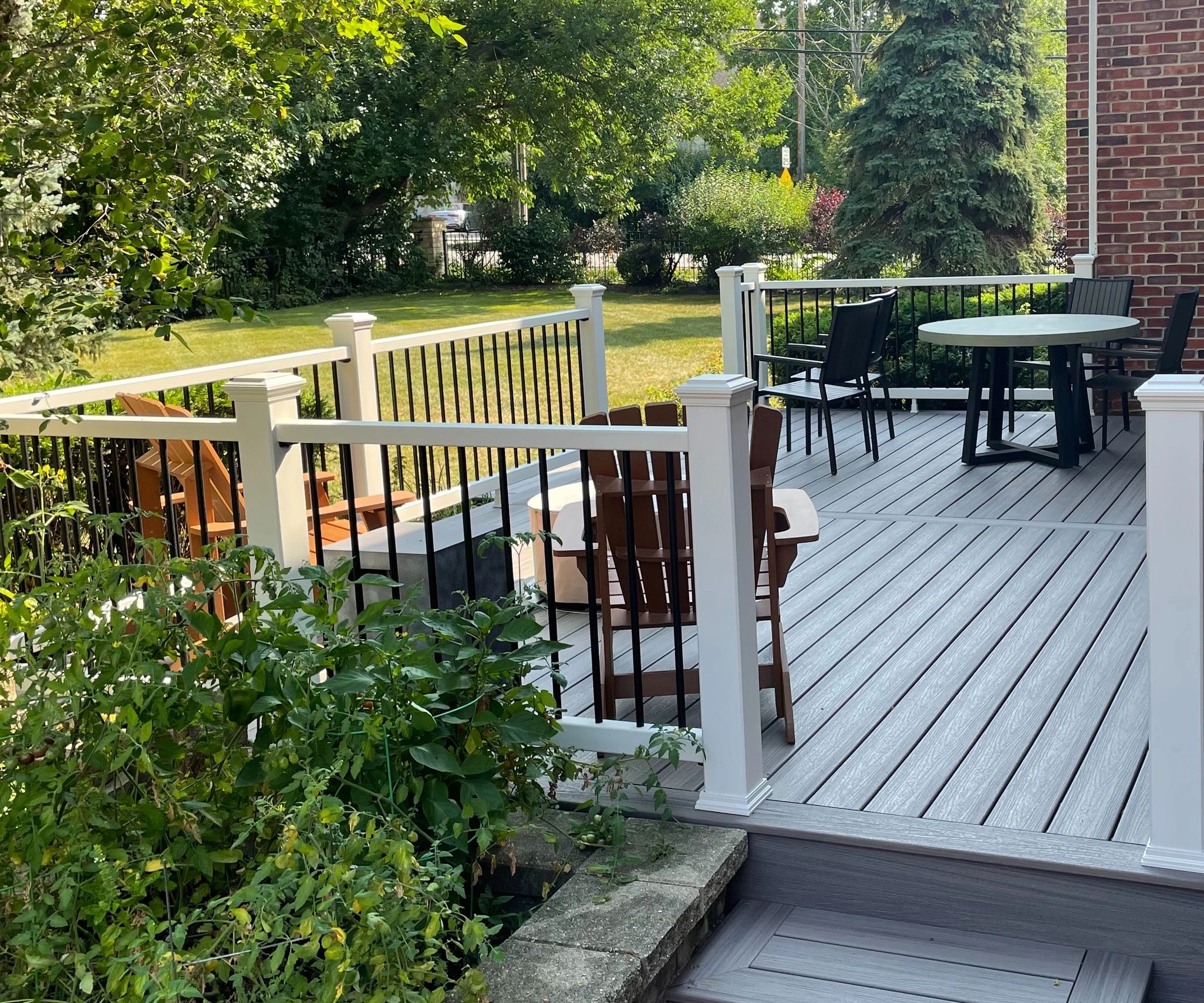 Oak Park River Forest Trex deck, porches, cedar deck, cedar porch, porch steps