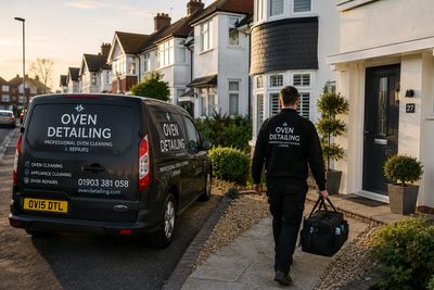 Oven Detailing arriving for a customer appointment in Worthing.