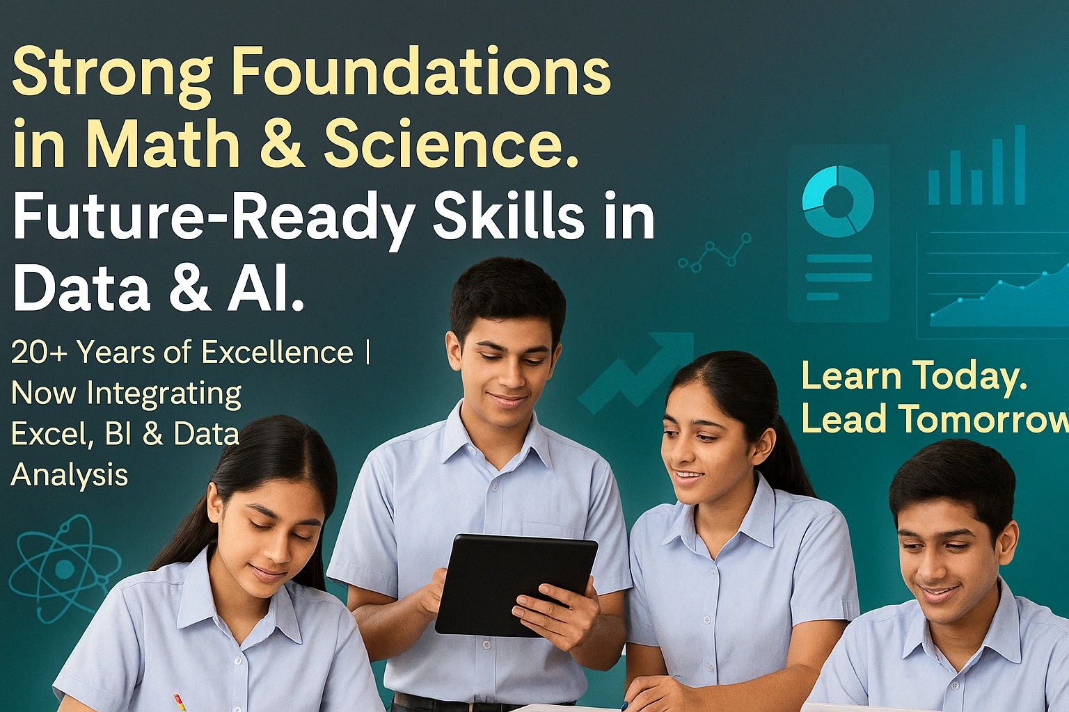 Students learning math, science, data, and AI skills for future readiness.