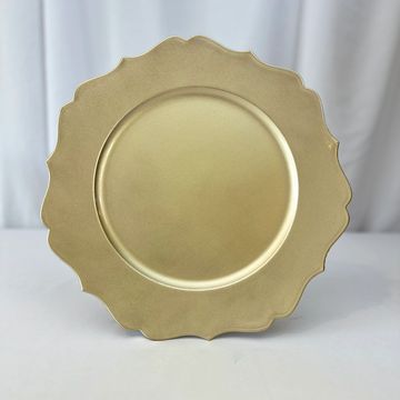 Gold Flora Charger Plate