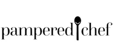 Pampered Chef logo with a spoon replacing the letter 'i'.