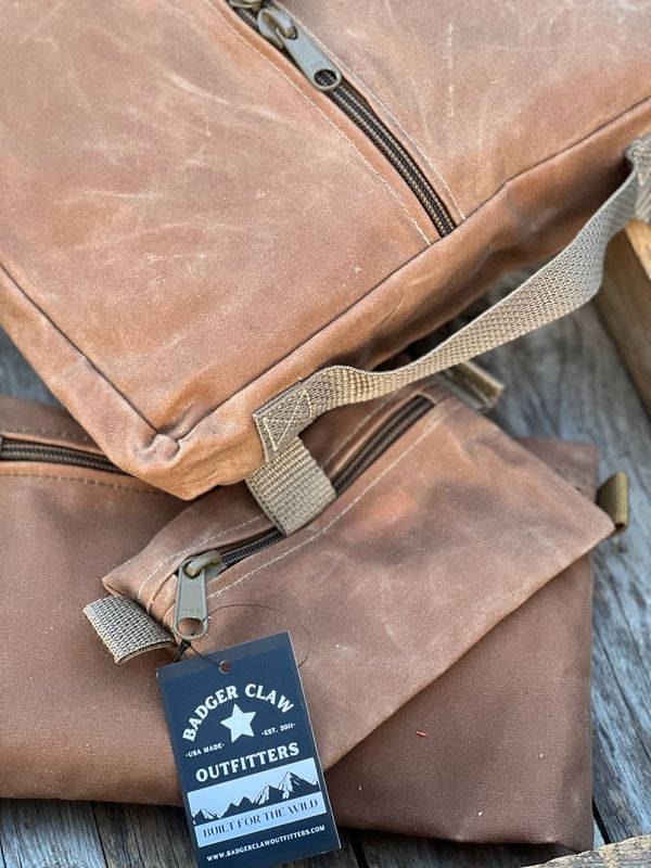 Waxed Canvas Bush Pot Bag by Badger Claw Leatherworks | Self Reliance Outfitters