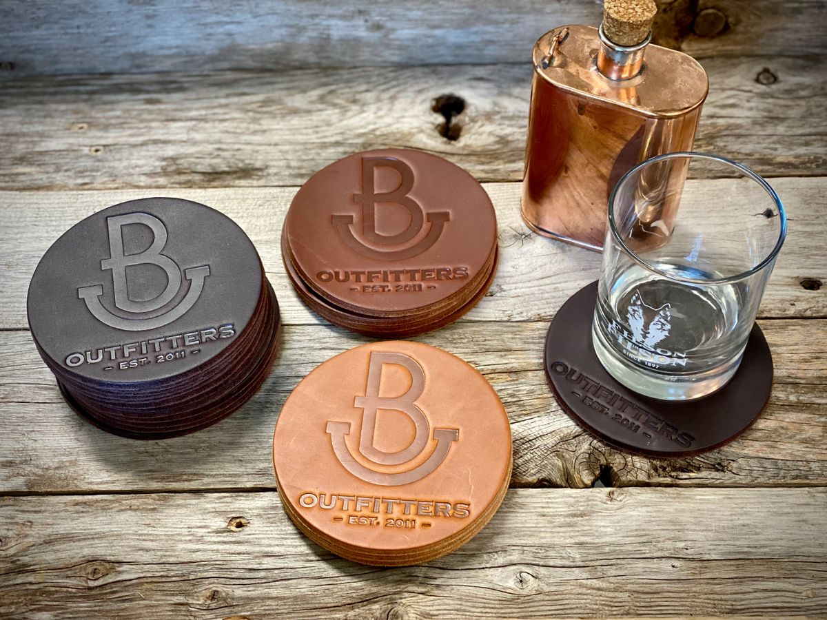 Leather Drink Coaster Set