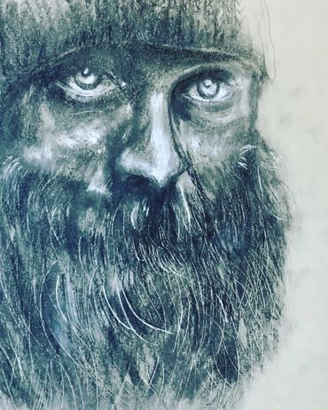 2nd Reaility
This piece was inspired by an image of a homeless man. He seemed to be in a different r