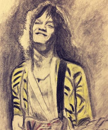 In the Zone
This piece is an ode to the late Eddie Van Halen getting lost in his amazing guitar perf