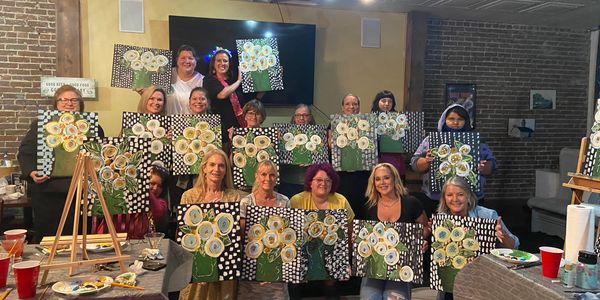 A little paint and wine make for a perfect evening!