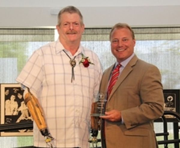 Jeff with Tempe Mayor Mark Mitchell receiving the Mayor's Adult Ability Award, May 6, 2015