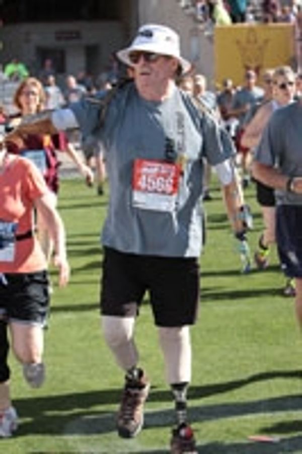 Jeff ran 4.2 miles in the "Pat's Run" for the eighth consecutive year