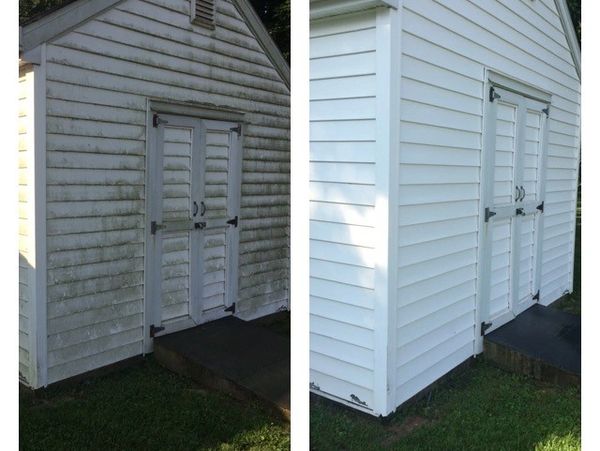 before and after dirty siding