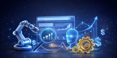  AI advertising graphic from Excel Advertising AI proving AI powered advertising to business