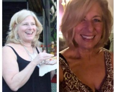 Photos taken one year apart
