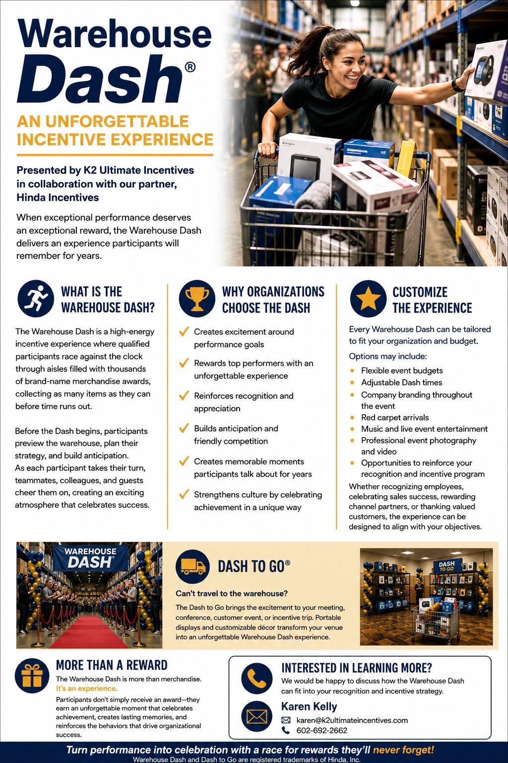 Warehouse Dash incentive experience with racing and rewards.