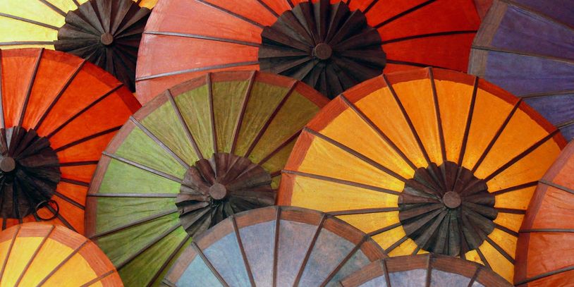 Umbrellas of different colors