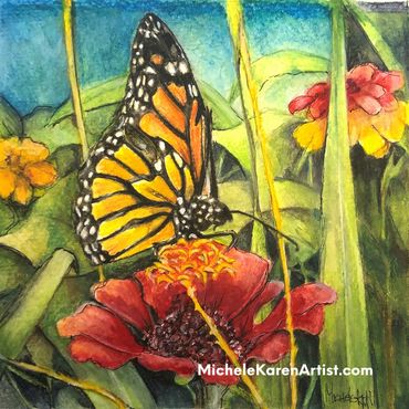 Monarch Print On Fine Art Velvet Paper with Certificate 8 x 8  $55.00 Other Sizes Available