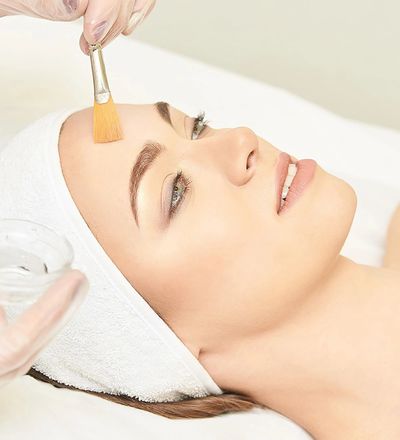 woman receiving skincare 