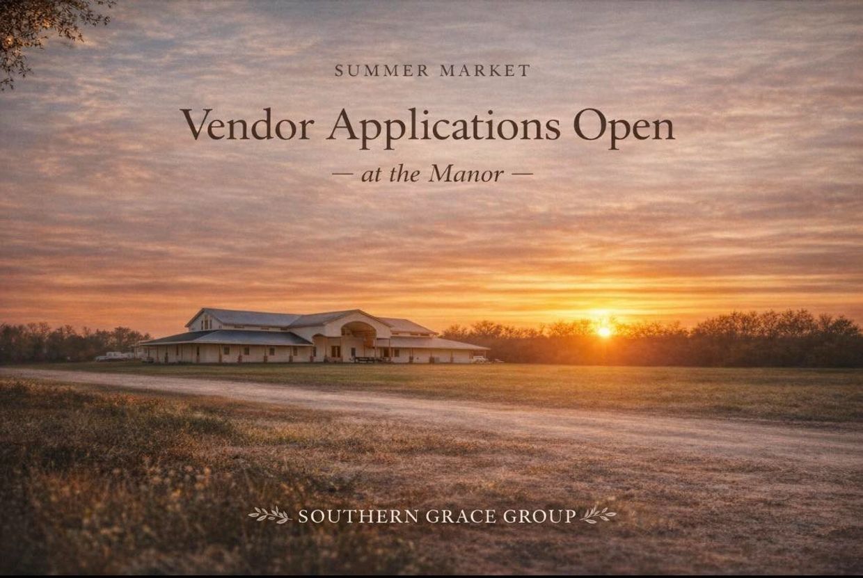 Summer market vendor applications open at the Manor by Southern Grace Group.