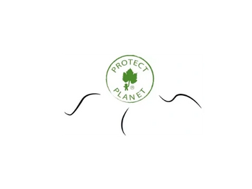 Logo with green leaf and text 'Protect Planet' symbolizing environmental care.