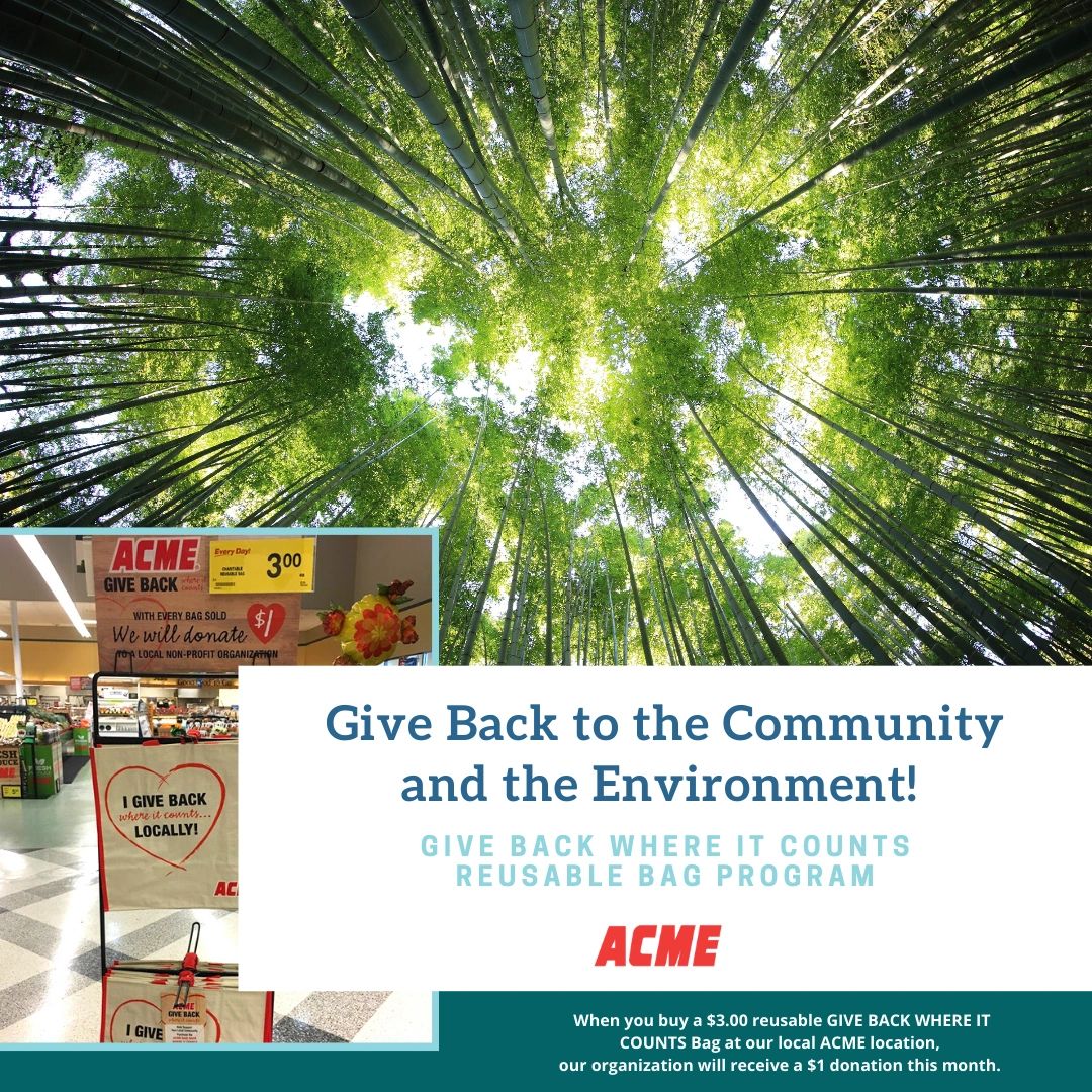 GIVE BACK WHERE IT COUNTS Reusable Bag - Acme GIVE BACK WHERE It