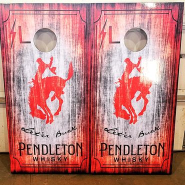 Cornhole boards with custom design