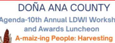 Event banner for Doña Ana County LDWI Workshop.