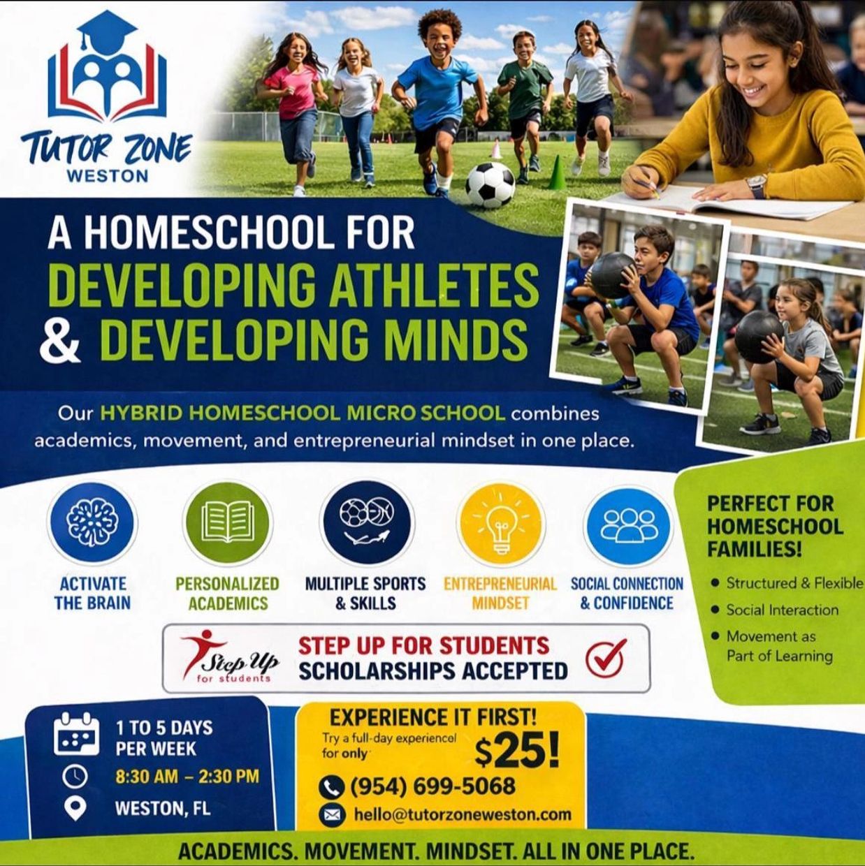 Tutor Zone Weston offers a hybrid homeschool for developing athletes and minds.