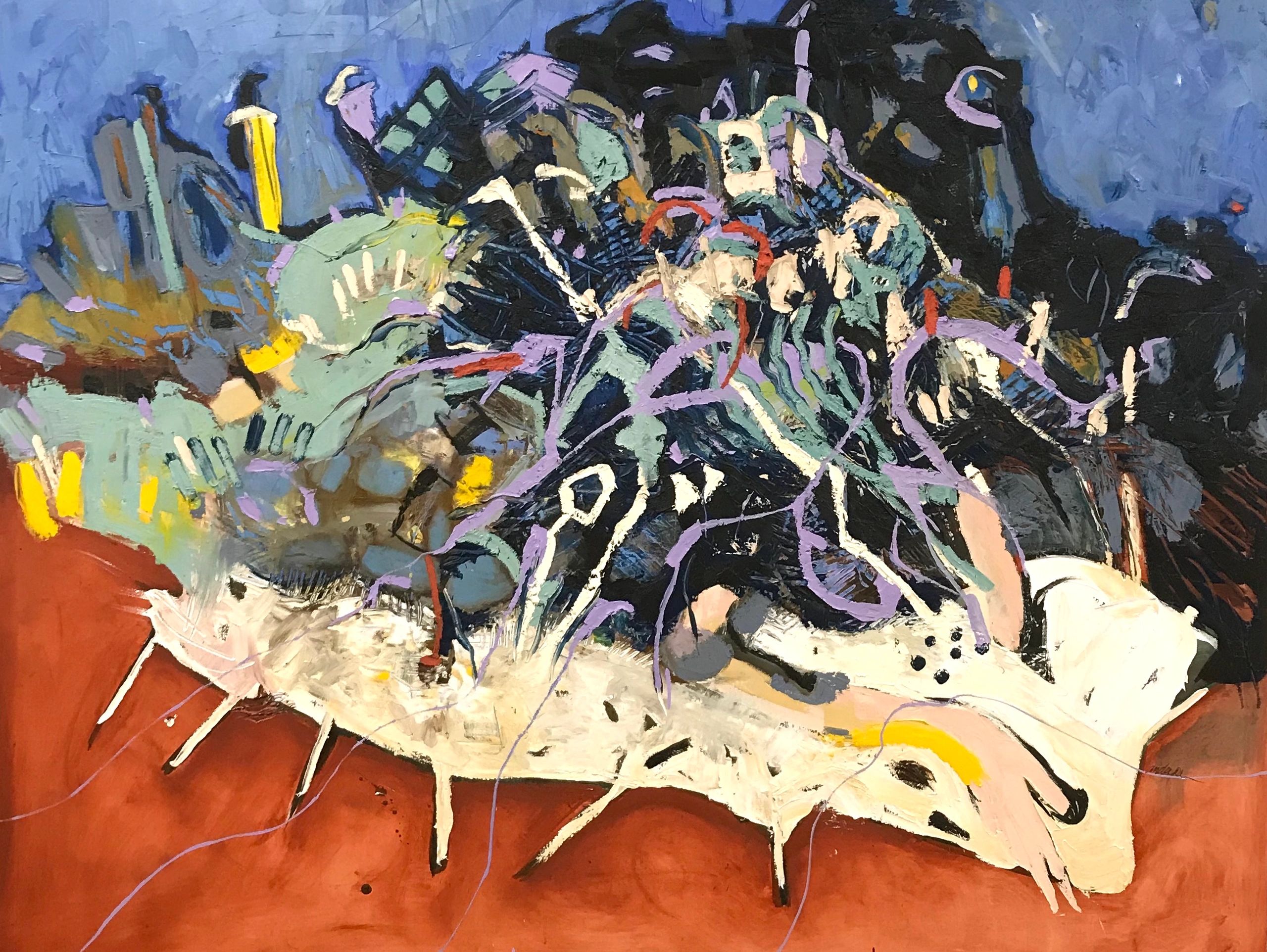 “Picknic in the park” oil on canvas