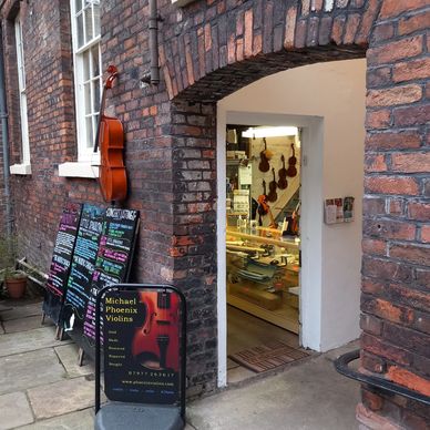 Michael Phoenix shop front in The Bluecoat Art Centre garden