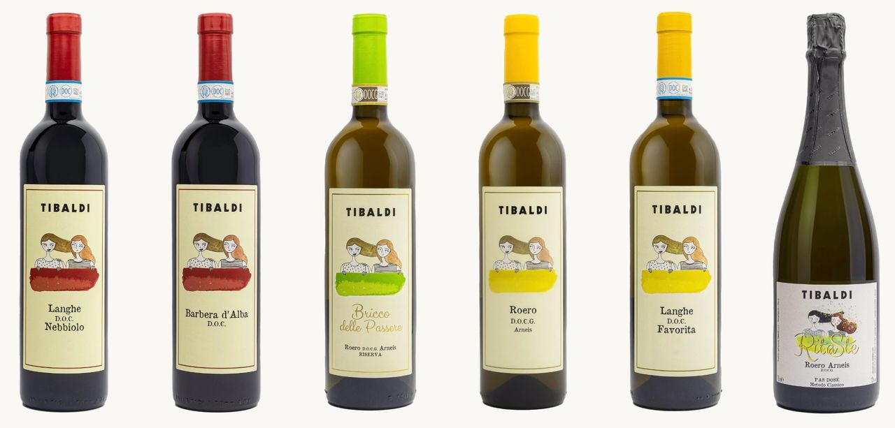 Tibaldi Wines, Langhe Favorita DOC & Roero Arneis DOCG, Bricco delle Passere Roero Arneis Riserva DOCG, RitaSte Pas Dose Roero Arneis DOCG, Barbera d'Alba DOC, Langhe Nebbiolo DOC