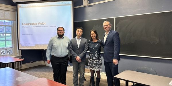 The President of Drew University and Fairleigh Dickinson University, myself, and Dr. Leyuan Xie 
