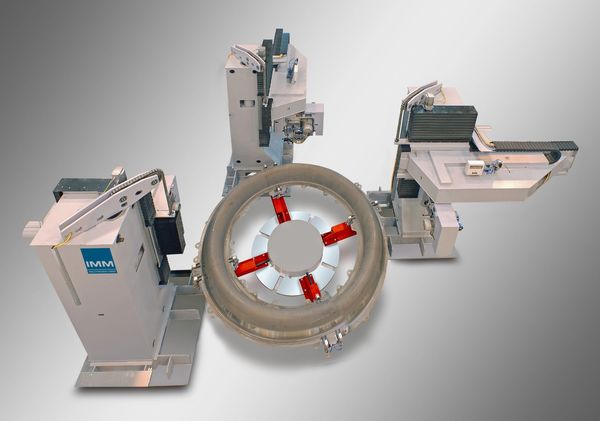 Sanding, polishing, grinding machine for engine air inlet cowl. Aircraft engine nose cowl.
