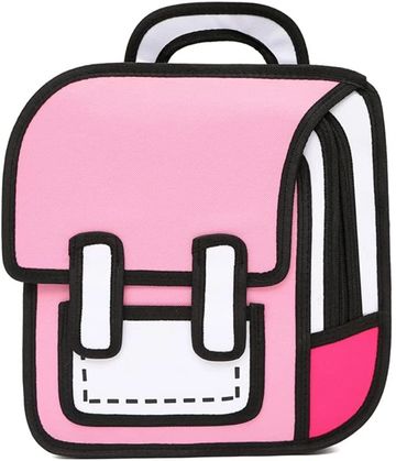 MJUNBOBU Girls Boys Jump Style 3D Backpack 16Inch 2D Drawing Anime Comic Cartoon Backpack Daypack La