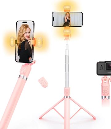 Selfie Stick with Rugged Tripod,MQOUNY Extendable 41 Inch Aluminum Alloy Phone Tripod with Detachabl