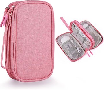 Travel Essentials for Women, Cord Organizer Storage Case Bag for Airplane Accessories & Tech Electro