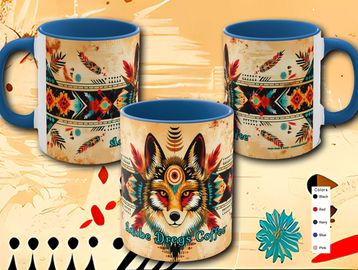 Song of the Wolf Accent Coffee Mug, 11oz from Adobe Dregs Coffee