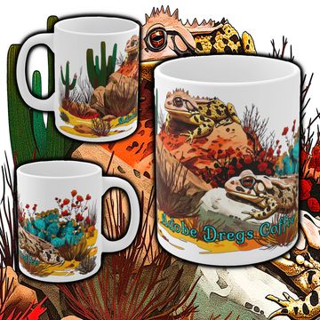 "Toadsters" 11oz Coffee Mug, from Adobe Dregs Coffee Stash™ 