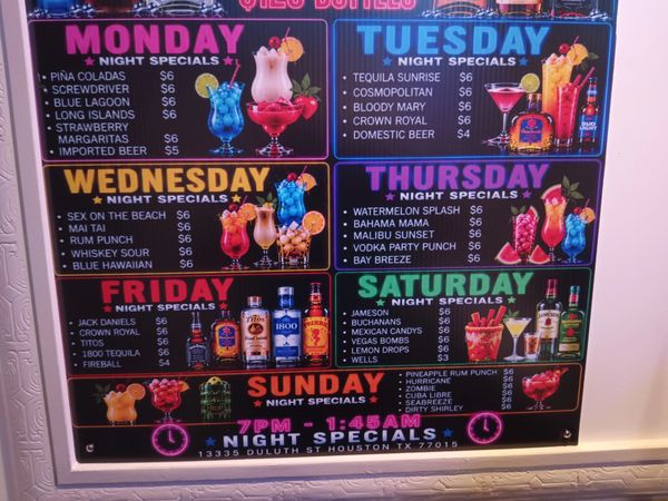 Daily drink specials!