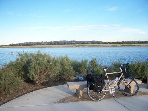 Island in background