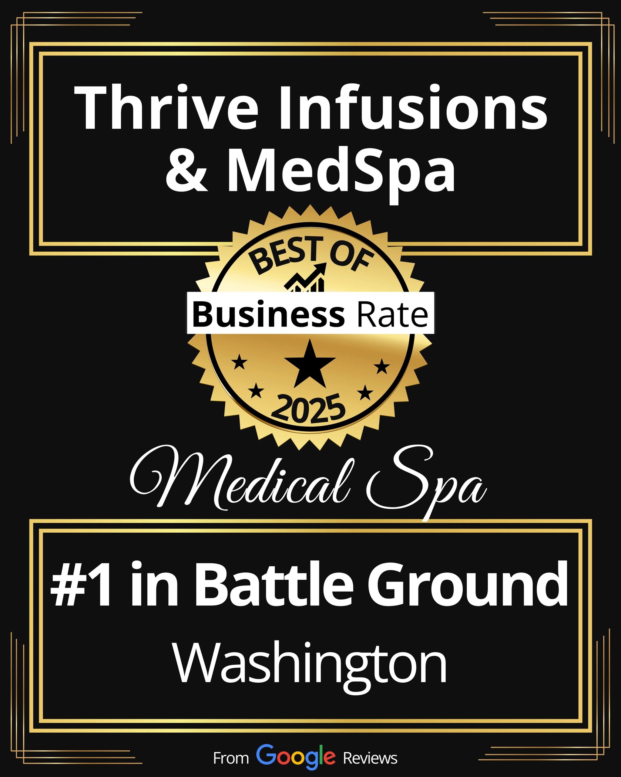 Thrive Infusions & MedSpa named #1 in Battle Ground for MedSpas! Best MedSpa in Battle Ground, WA.