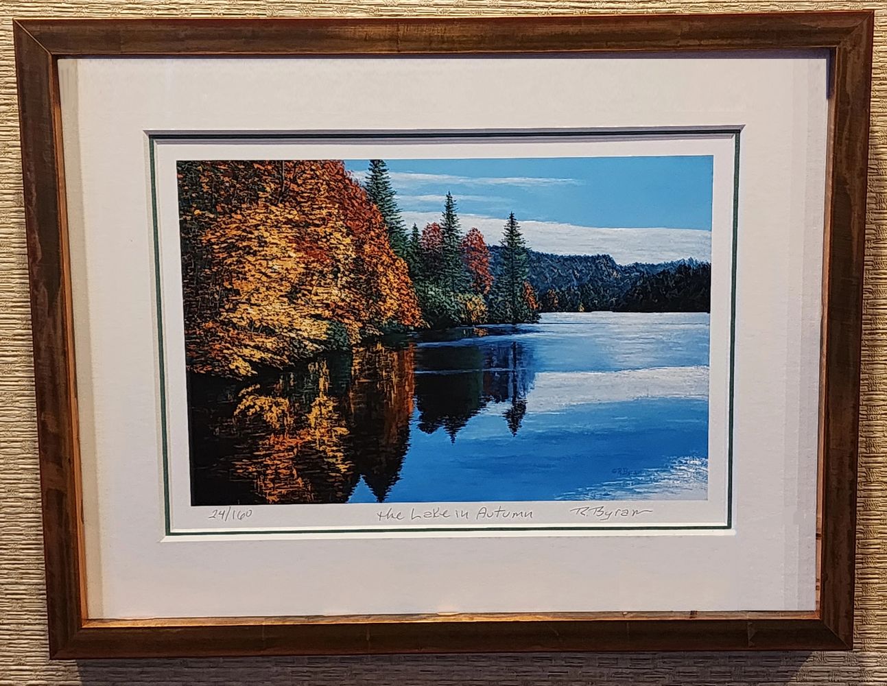 Limited edition print, "The Lake in Autumn" by Ray Byram.