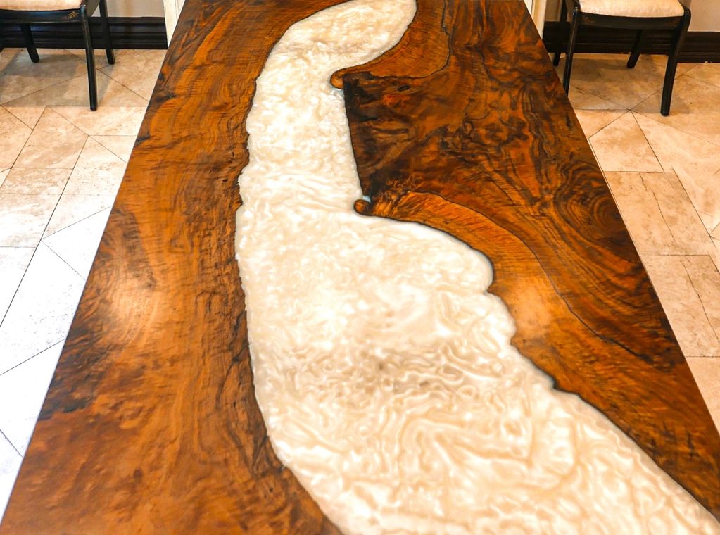 
Black Walnut & Resin Dining Table 
42" x 72" x 2" 