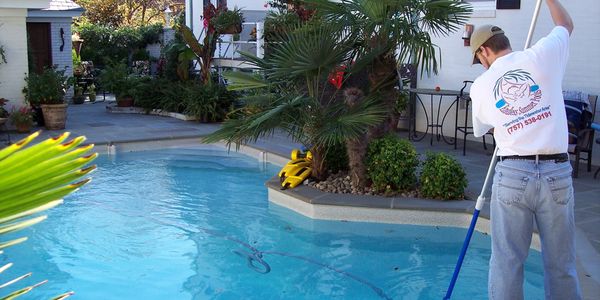 Pool maintenance.