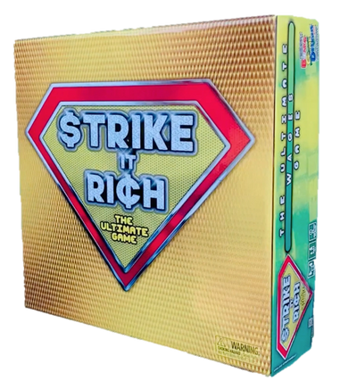 Strike It Rich board game box front & side.