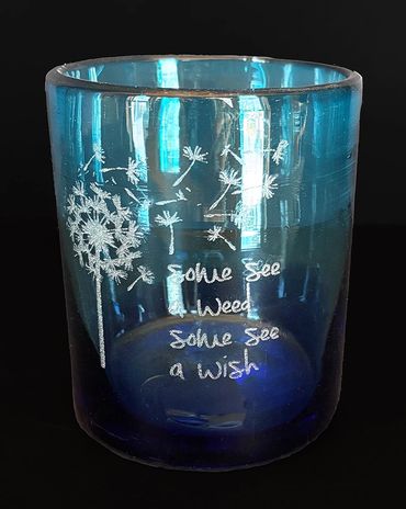 Laser Engraved Blue Jar
$13