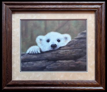 "Polar Peek"
Framed Giclée Print
(Charcoal/Pastels)
$225